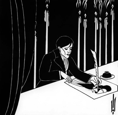 自画像：オーブリー・ヴィンセント・ビアズリー（1872-1898）イギリスのイラストレーター・作家 作： Aubrey Beardsley