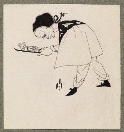 僕を運ぶスリッパ、1893 作： Aubrey Beardsley