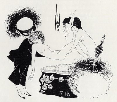 1893年「サロメ」よりテールピース（リトグラフ） 作： Aubrey Beardsley