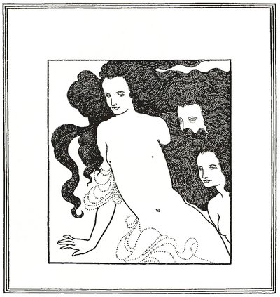ラインゴールドのコメディ、フロントピース1872 作： Aubrey Beardsley
