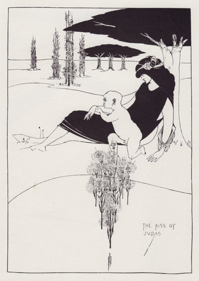 ユダの接吻、1893年。 作： Aubrey Beardsley