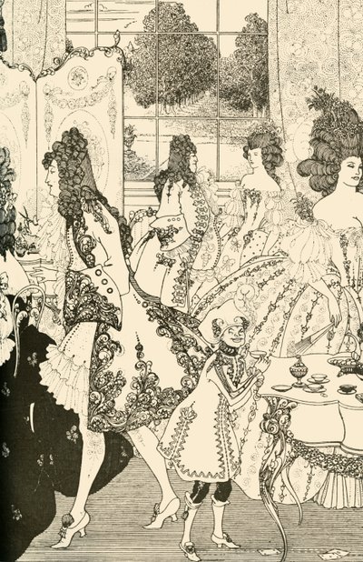 ロックのレイプ、1896年、1928年。 作： Aubrey Beardsley