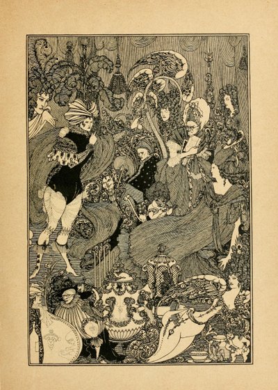 ロックのレイプ。アレキサンダーポープによる脾臓の洞窟のイラスト 作： Aubrey Beardsley