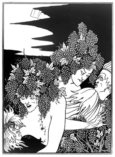 「ヴィンテージのスネア」、1894 作： Aubrey Beardsley