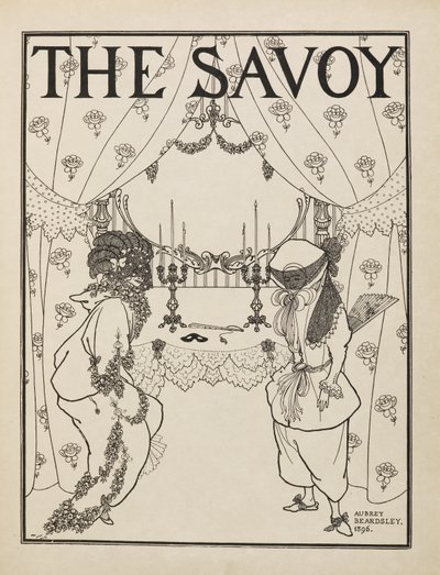 50枚のドローイングからなる「The Savoy」のNo.1のタイトルページ 作： Aubrey Beardsley