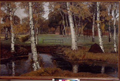 オーバーベック、フリッツ（1869-1909）の風景画。油彩・キャンバス 作： August Overbeck