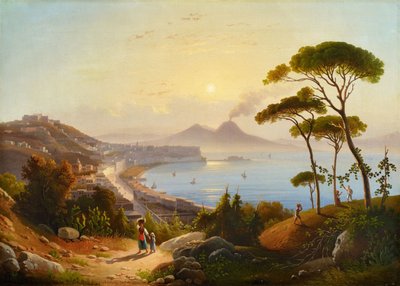 ドイツ語：Blick auf den Golf von Neapel ナポリ湾の眺め 作： August Ahlborn