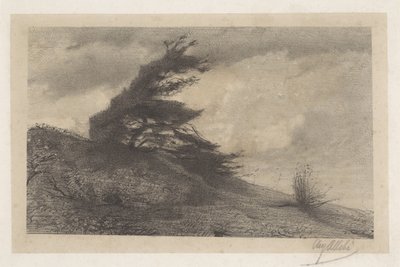 荒天時の風景 作： August Allebe