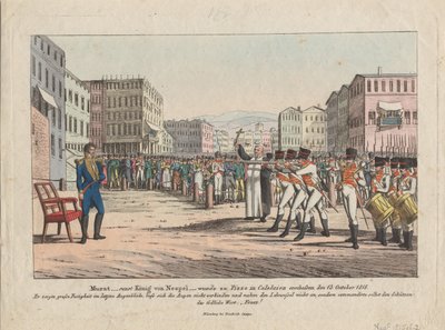 1815年10月13日、1820年頃、ピッツォカーラブロの射撃隊によるヨアヒムムラットの処刑 作： August Friedrich Andreas Campe