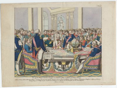 ウィーン会議（手彩色銅版画 作： August Friedrich Andreas Campe