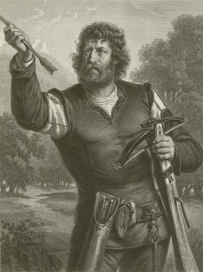 ヴィルヘルム・テル（彫刻） 作： August Friedrich Pecht