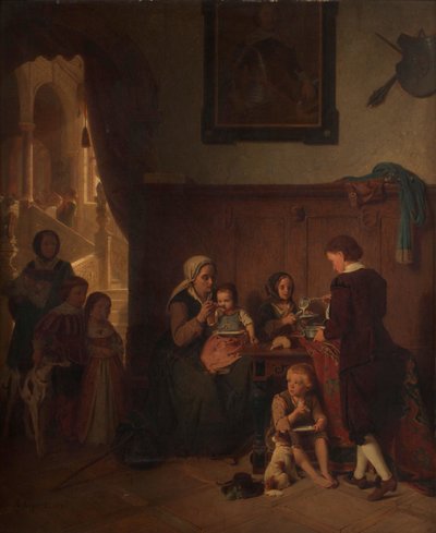 貧しい家族へのケータリング 作： August Friedrich Siegert