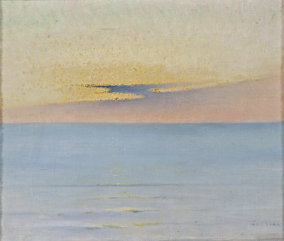 夕日の海 作： August Hagborg