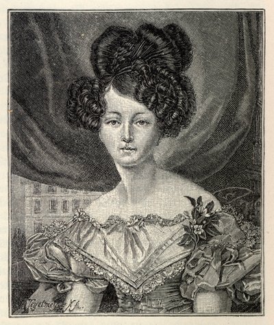 ザクセン＝ワイマール＝アイゼナハのアウグスタがプロイセンの王女として、1829年。 作： August Heinrich Ferdinand Tegetmeyer