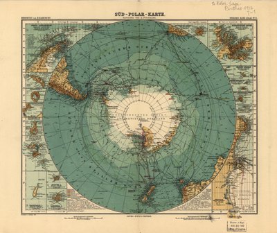 南極の地図、1912年 作： August Heinrich Petermann