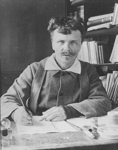 ゲルソーの書斎での自画像 作： August Johan Strindberg