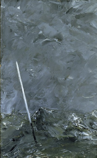 トップマークなしの嵐の海ブイ、1892 作： August Johan Strindberg