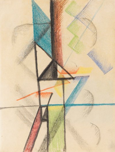 抽象形式V、1913年。 作： August Macke