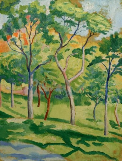 牧草地の木 作： August Macke