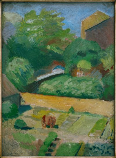 隣の庭を見る（ボン 作： August Macke