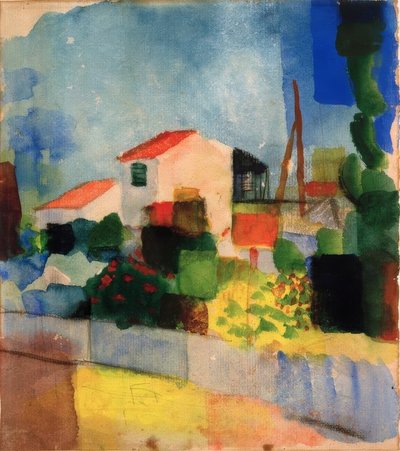 明るい家（1st version） 作： August Macke