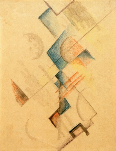 色付きの形状（抽象的な形状） 作： August Macke