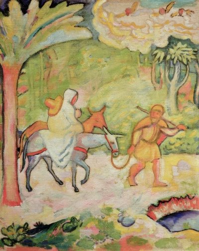エジプトへの脱出 作： August Macke