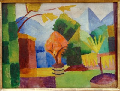 トゥーン湖の庭園 作： August Macke