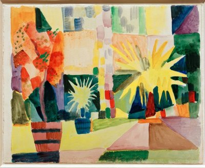 トゥーン湖の庭園 作： August Macke