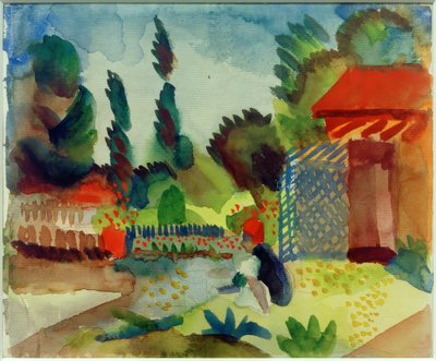 物置小屋 作： August Macke