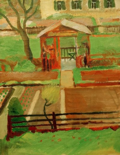 テーゲルンゼーの小屋 作： August Macke