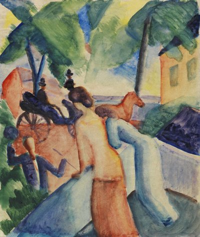 1913年、トゥーン湖に挨拶。 作： August Macke