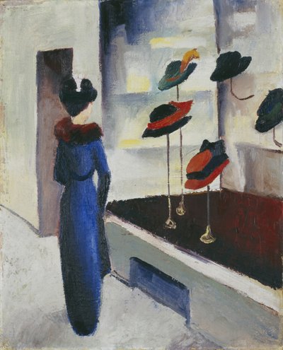 帽子屋、1913 作： August Macke