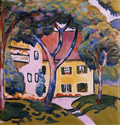 風景の中の家 作： August Macke