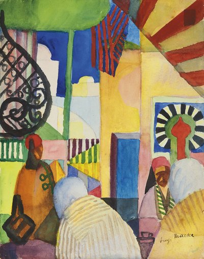 バザールで 作： August Macke
