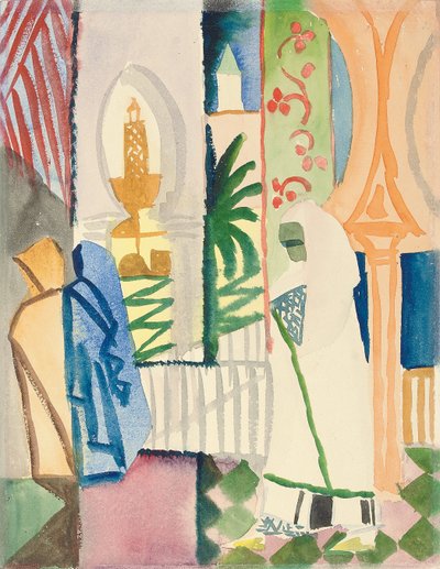 テンプルホール;テンペルハレ、1914年 作： August Macke