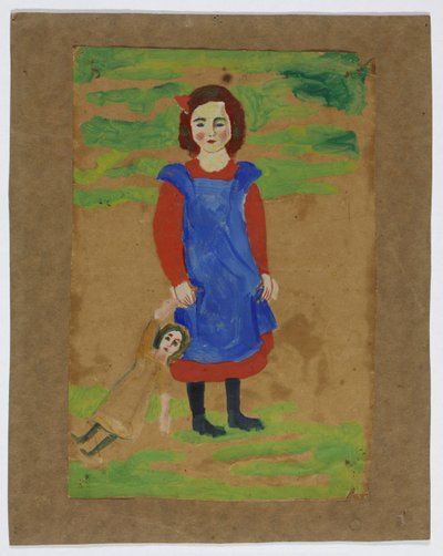 人形を持つ子供 作： August Macke