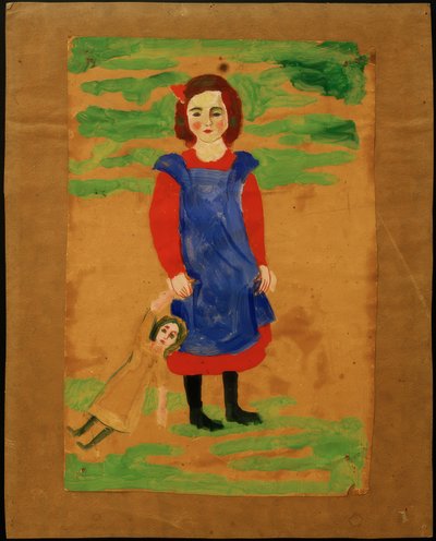 人形を持つ子供 作： August Macke