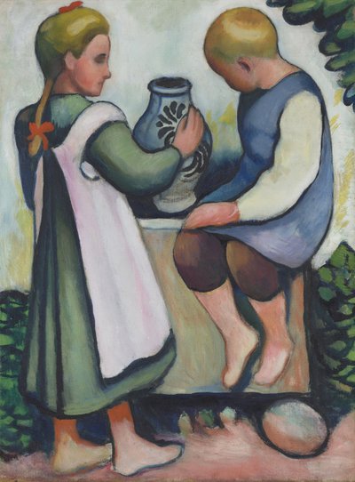 噴水の子供たち II 作： August Macke