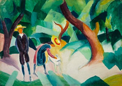 ヤギと子供 作： August Macke