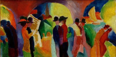 ヨットの列柱I 作： August Macke