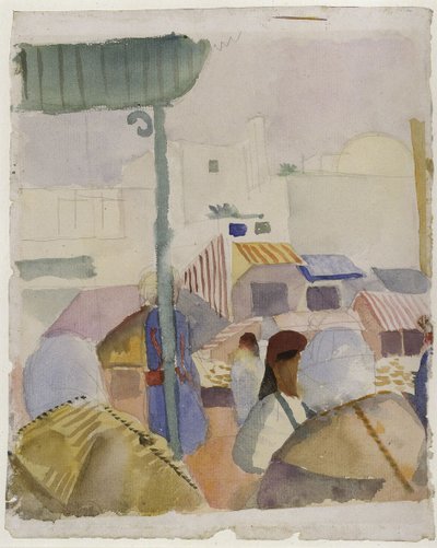 チュニス2世の市場、1914年 作： August Macke
