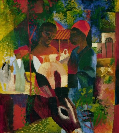 チュニスの市場 作： August Macke
