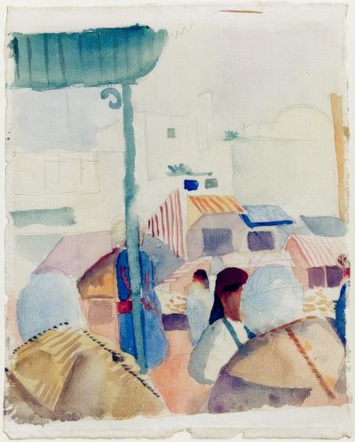 チュニスIIの市場 作： August Macke