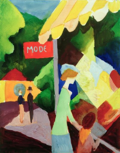 ファッションショップウィンドウ 作： August Macke