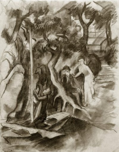 セーリングボートをカップルします。 作： August Macke
