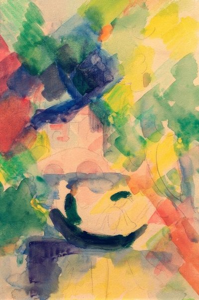 夜のカップル 作： August Macke