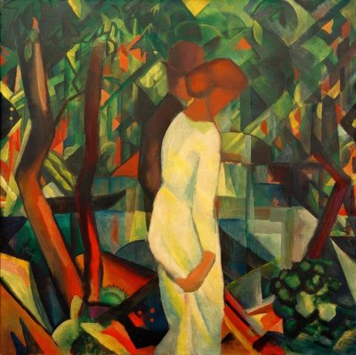 森の中のカップル 作： August Macke