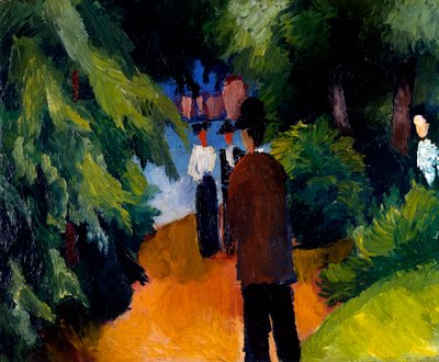 池のある公園 作： August Macke
