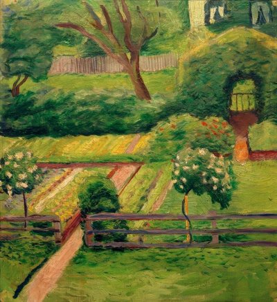 テーゲルンゼーのバラ園 作： August Macke